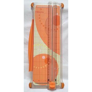 Vintage Fiskars Surecut Deluxe Plastic Paper Trimmer 12" Portable Craft Tool